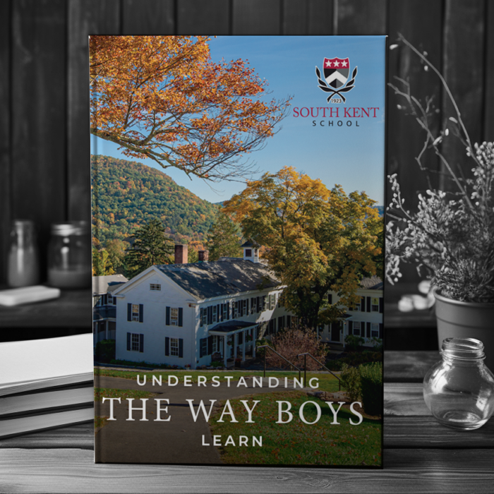 a mockup of a brochure for a boarding school